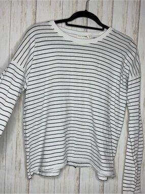 Rag & Bone Black and White Striped Long Sleeve